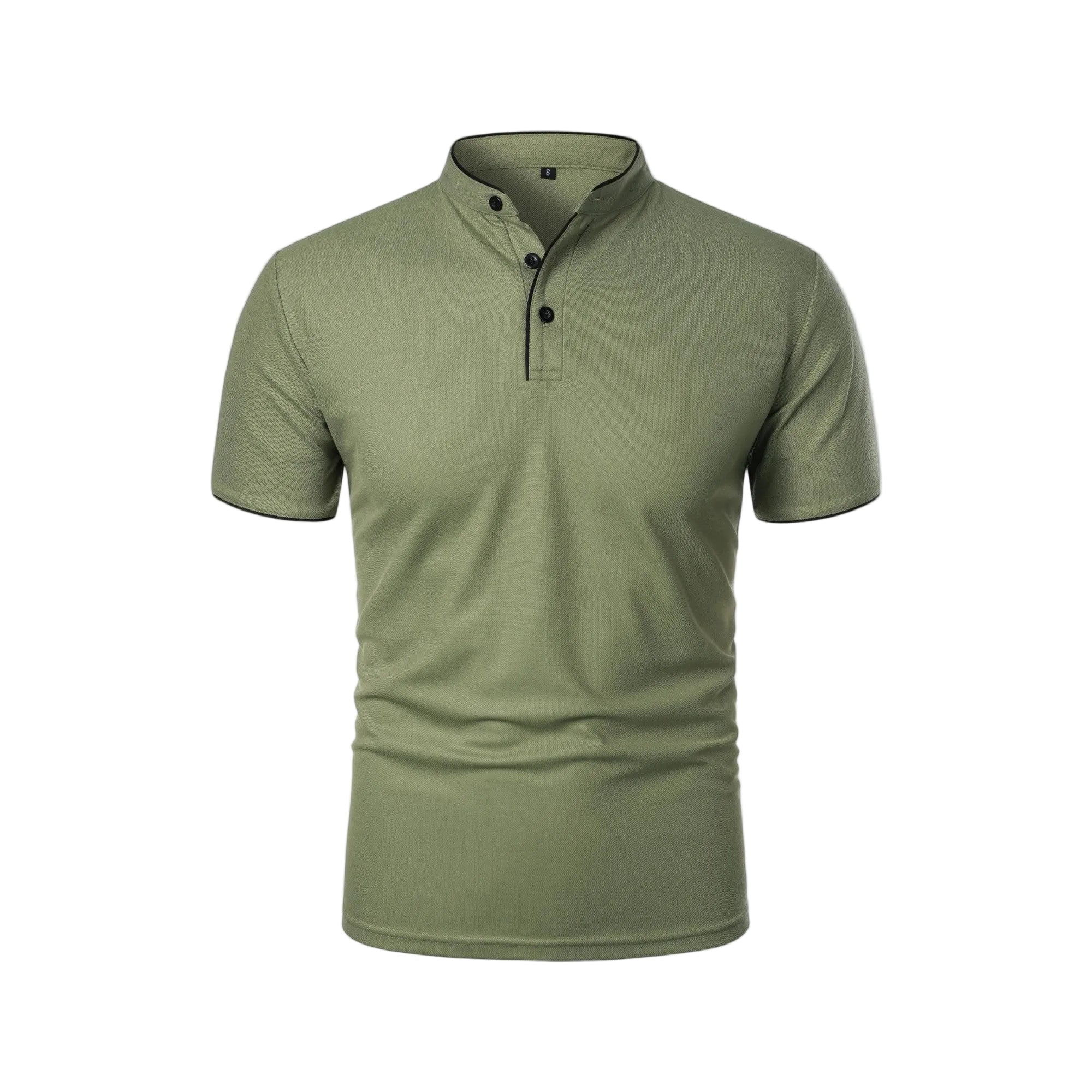 Men's Button Neck Polo Shirt