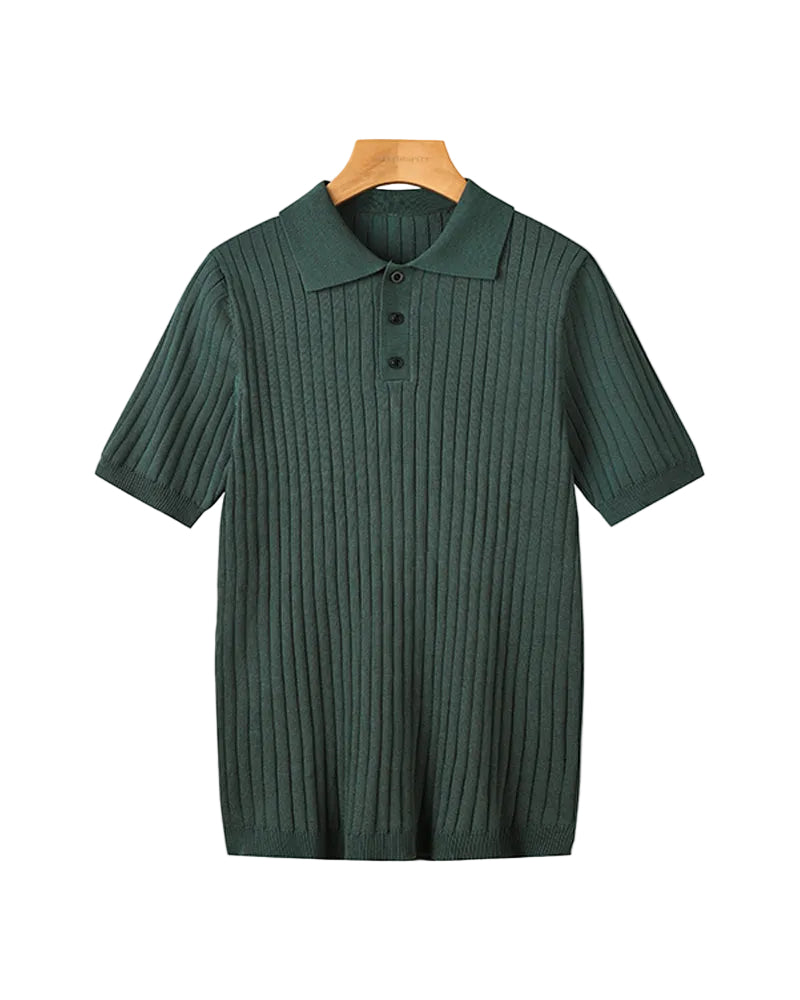Men's Button Placket Polo Shirt