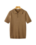 Men's Button Placket Polo Shirt