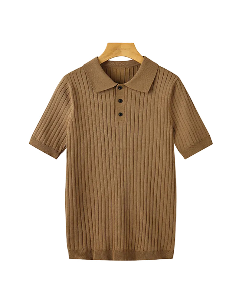Men's Button Placket Polo Shirt