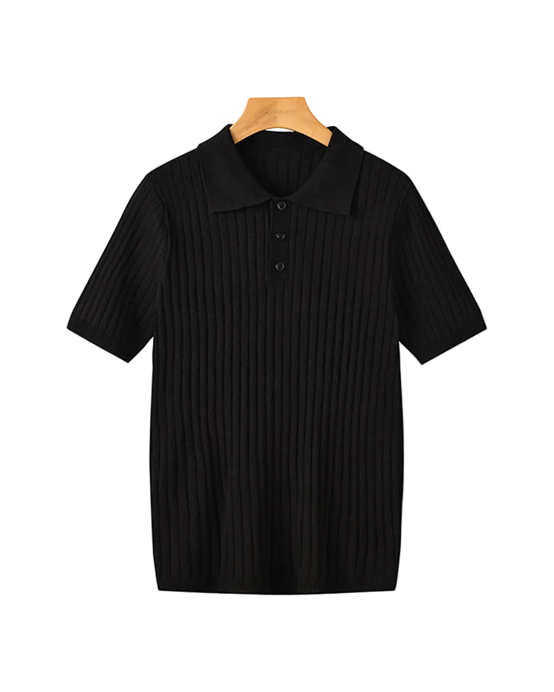 Men's Button Placket Polo Shirt