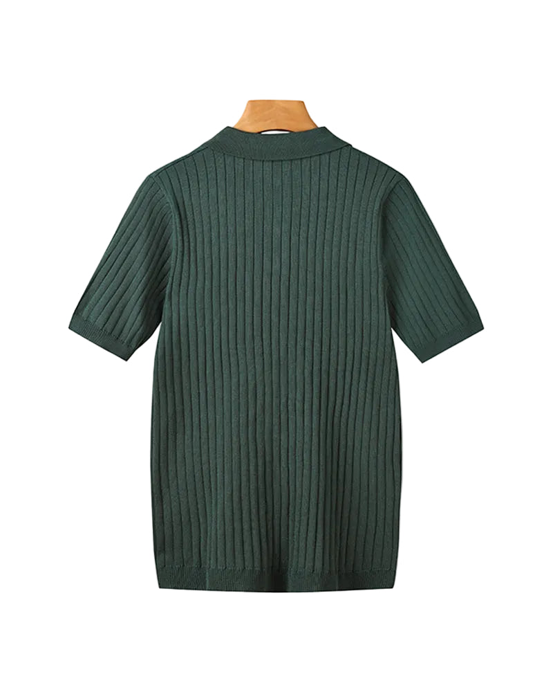 Men's Button Placket Polo Shirt