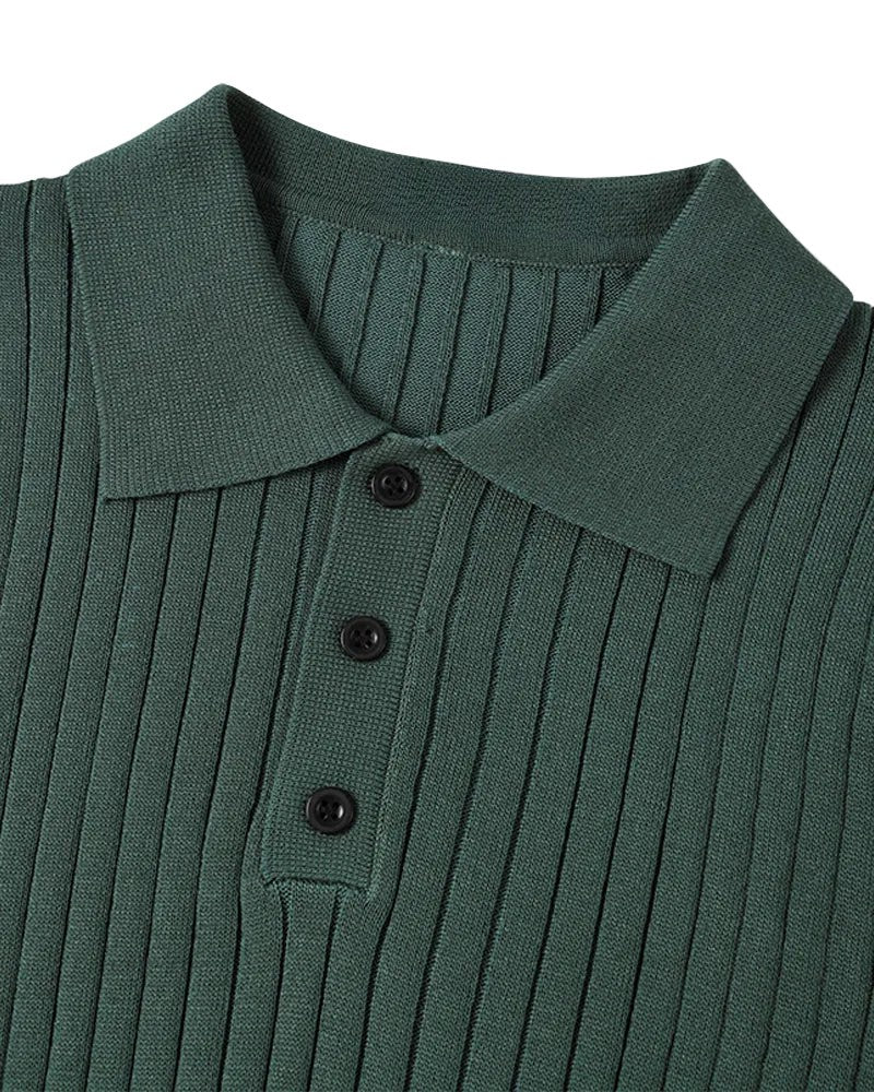 Men's Button Placket Polo Shirt