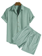 Men's Button Shirt Set