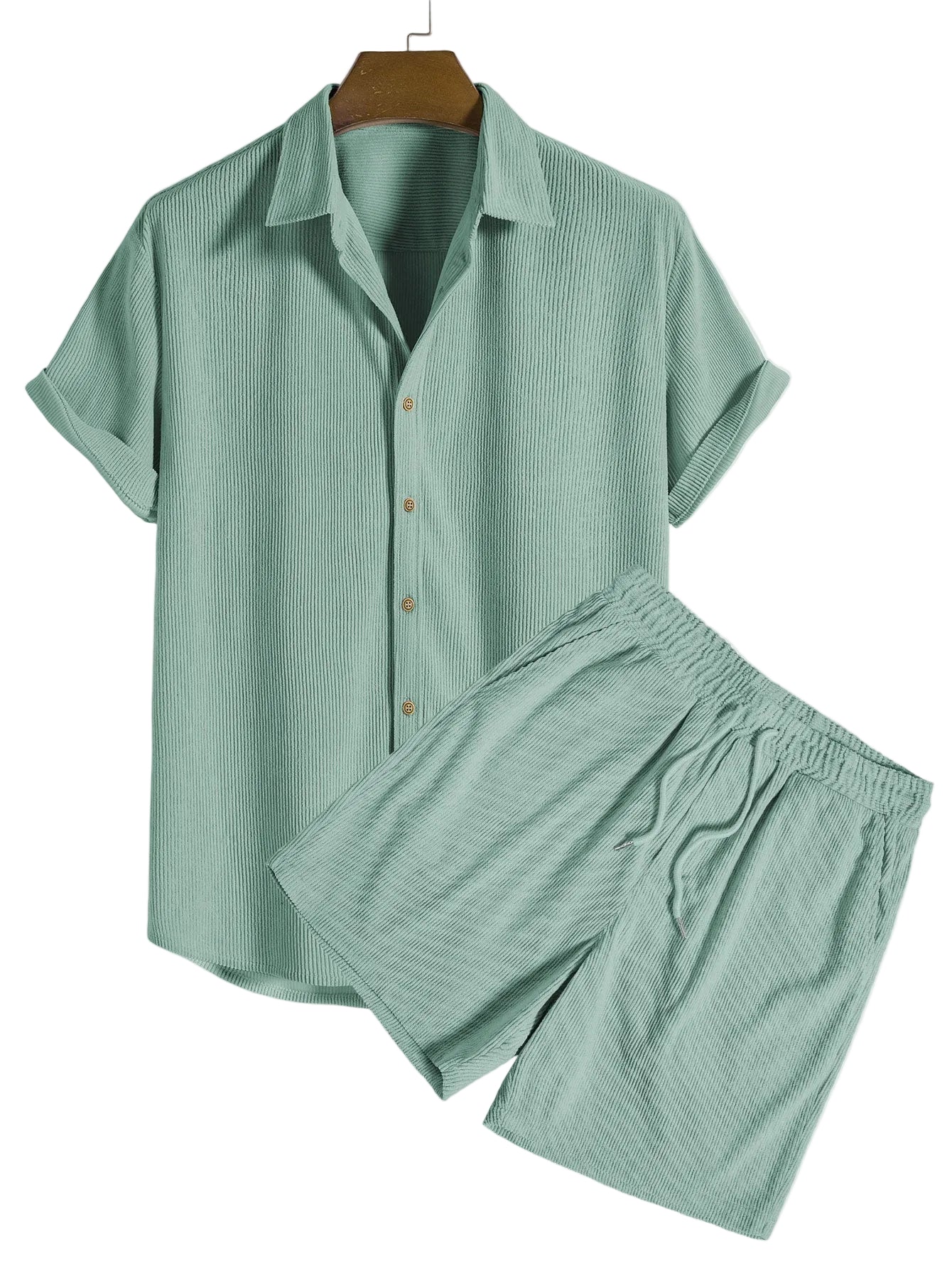 Men's Button Shirt Set