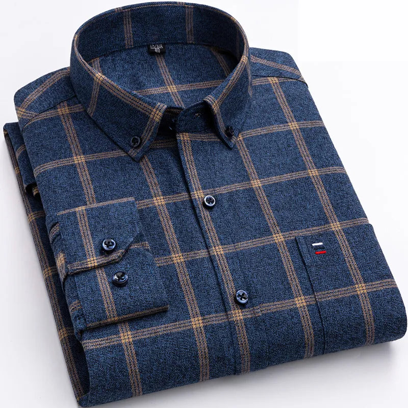 Men's Button-Up Checked Shirt