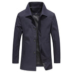 Men's Button-Up Collared Coat