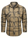 Men's Button-Up Plaid Shirt