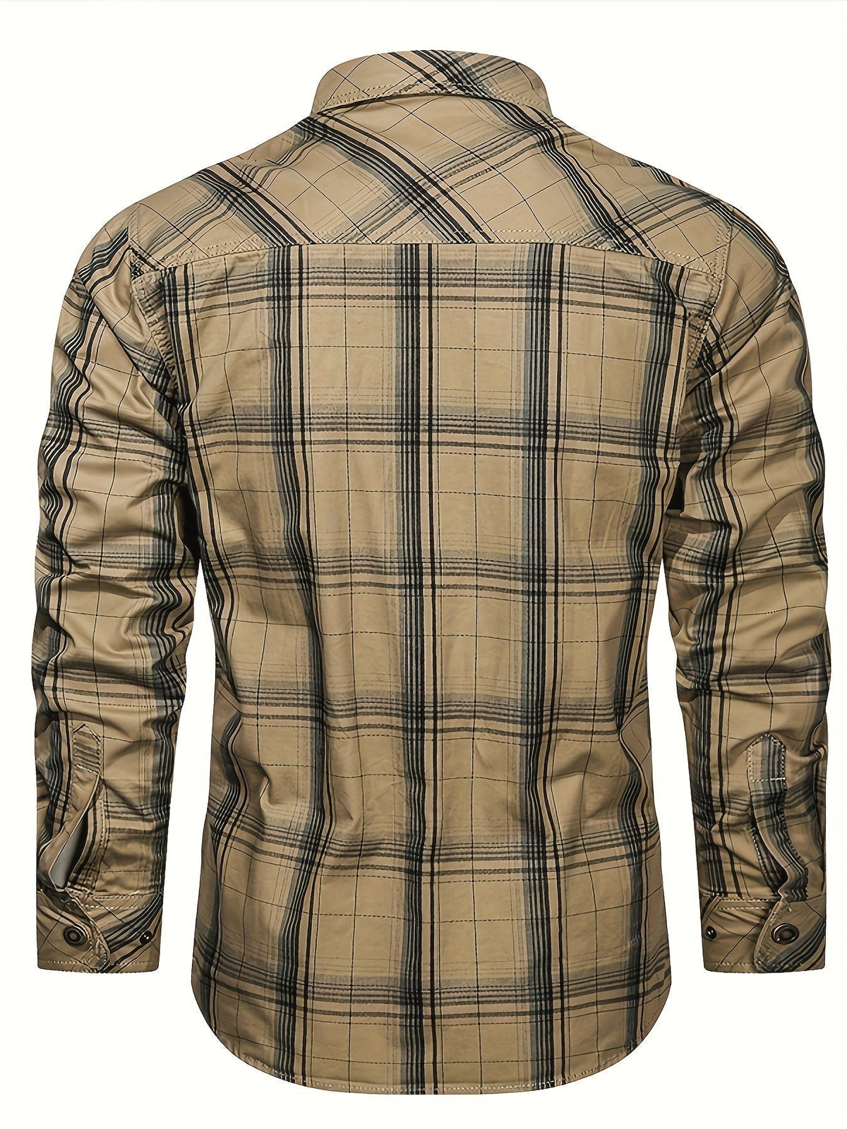 Men's Button-Up Plaid Shirt