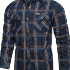Men's Button-Up Plaid Shirt