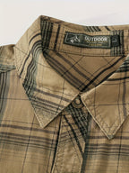 Men's Button-Up Plaid Shirt