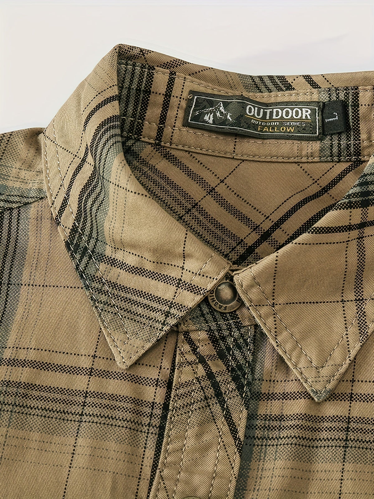Men's Button-Up Plaid Shirt