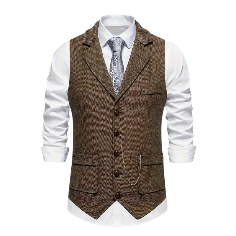 Men's Button-Up Suit Waistcoat
