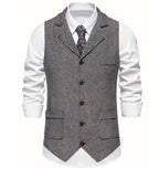 Men's Button-Up Suit Waistcoat
