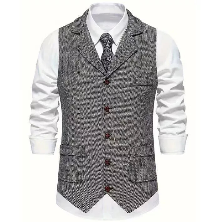 Men's Button-Up Suit Waistcoat