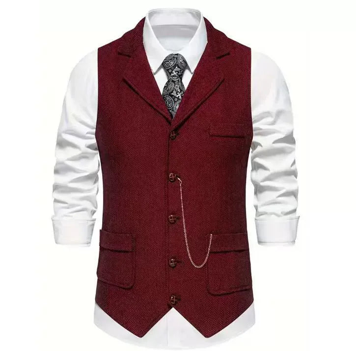 Men's Button-Up Suit Waistcoat