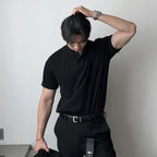 Men's Buttoned Henley T-Shirt