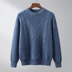 Men's Cable Knit Crew Neck Jumper