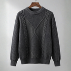 Men's Cable Knit Crew Neck Jumper