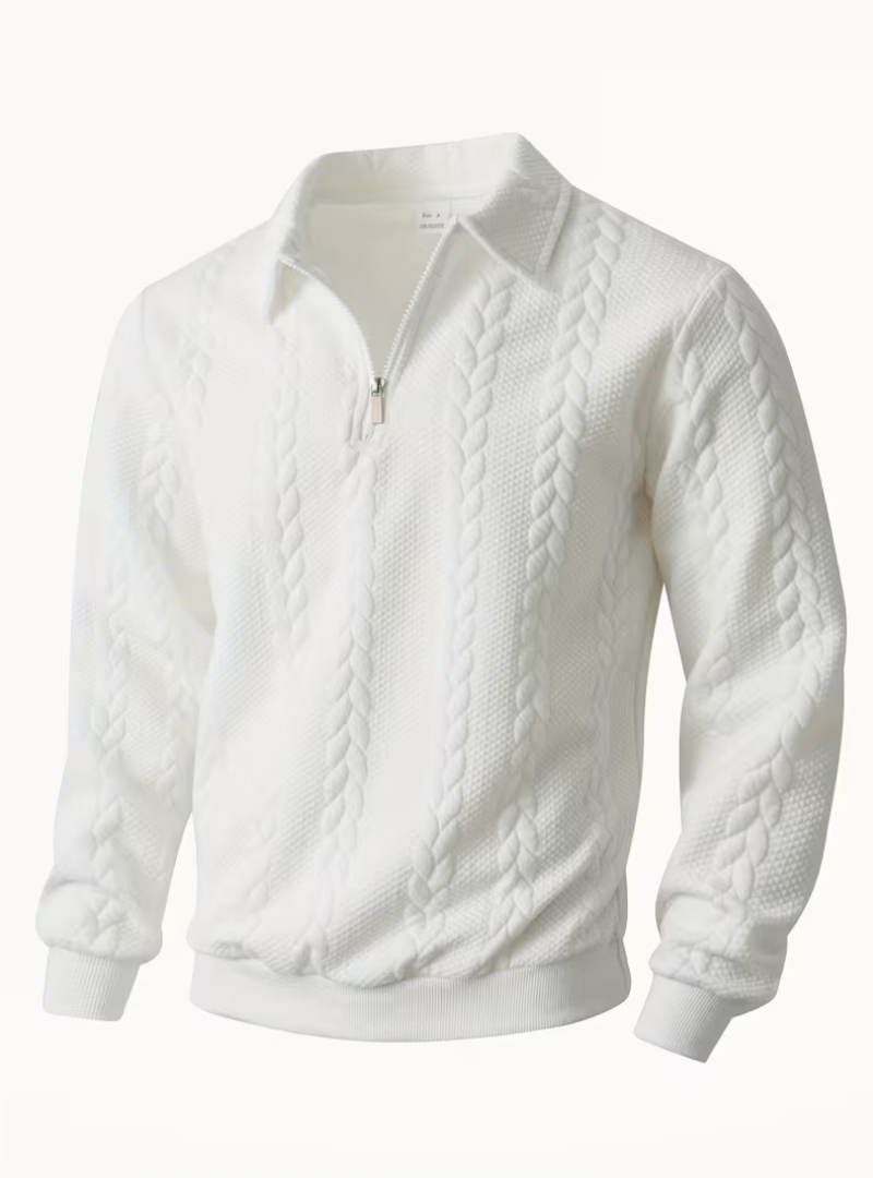 Men's Cable Quarter-Zip Jumper
