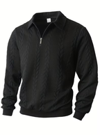 Men's Cable Quarter-Zip Jumper