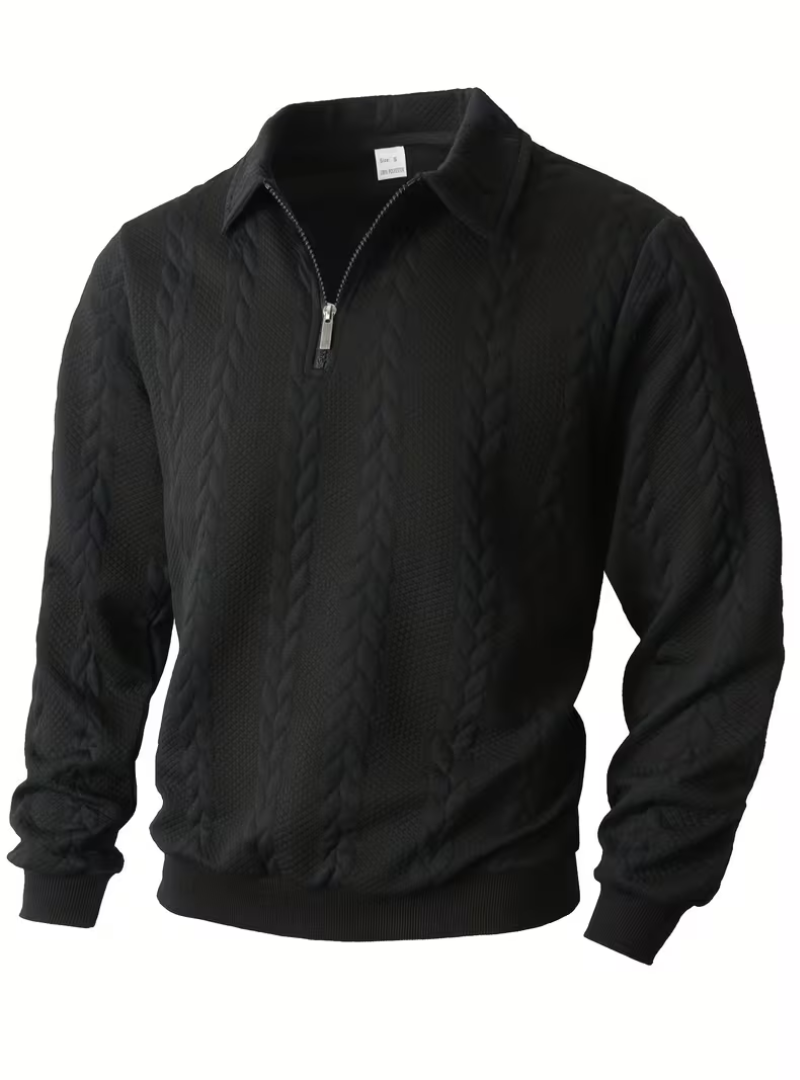 Men's Cable Quarter-Zip Jumper