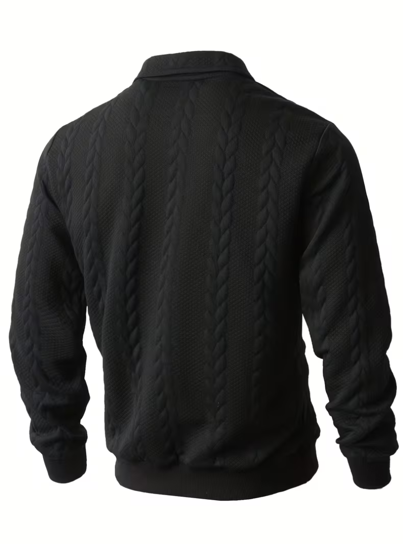 Men's Cable Quarter-Zip Jumper