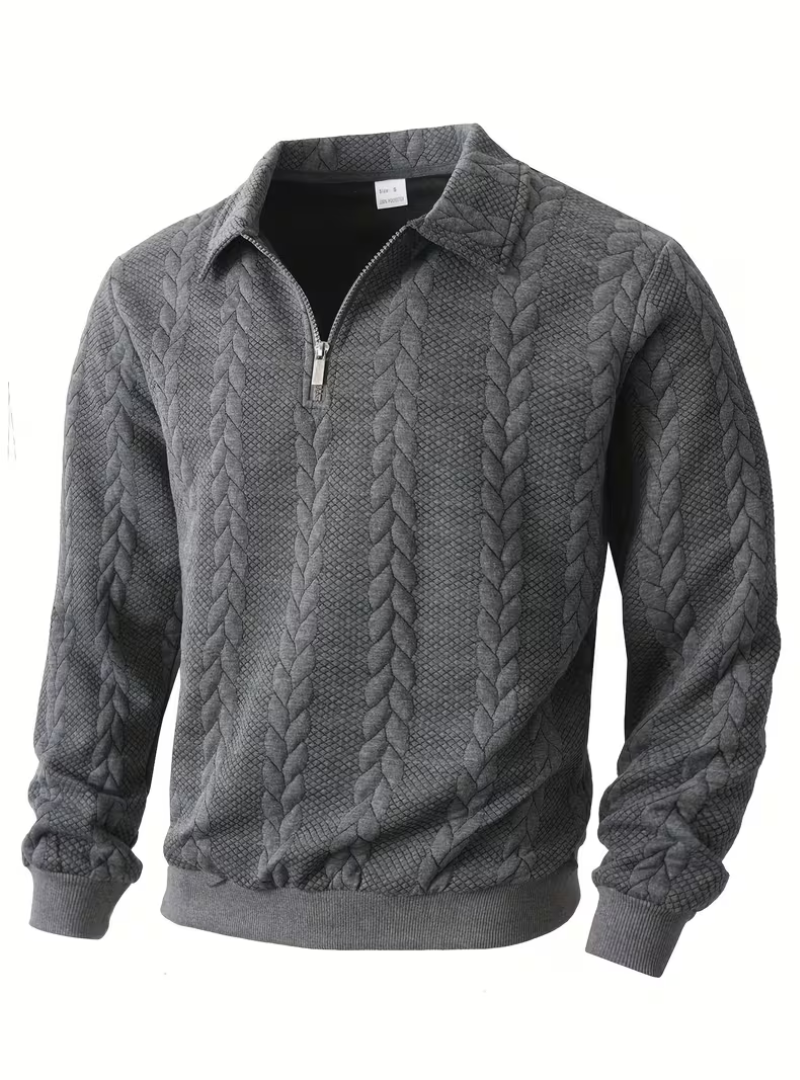 Men's Cable Quarter-Zip Jumper