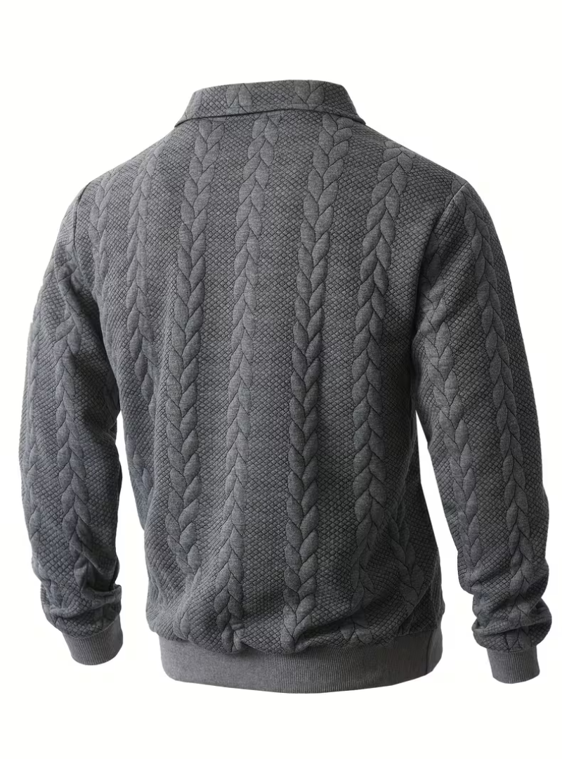 Men's Cable Quarter-Zip Jumper