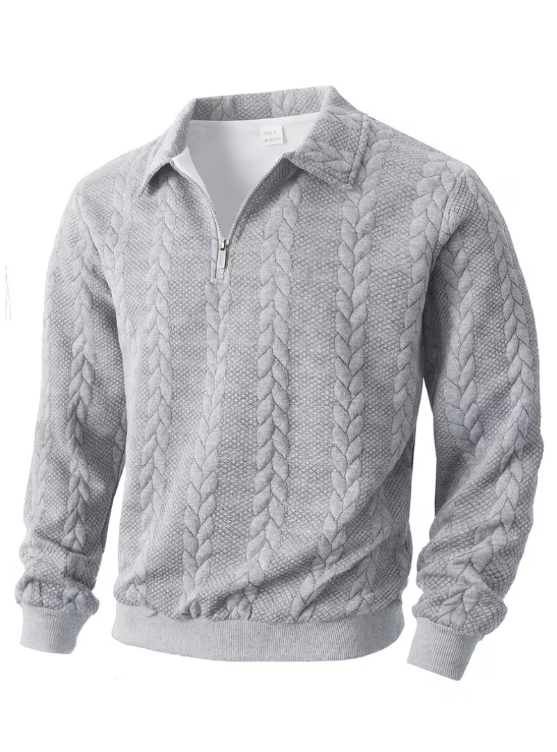 Men's Cable Quarter-Zip Jumper