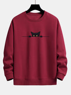 Men's Cat Print Sweatshirt