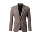 Men's Check Button Blazer
