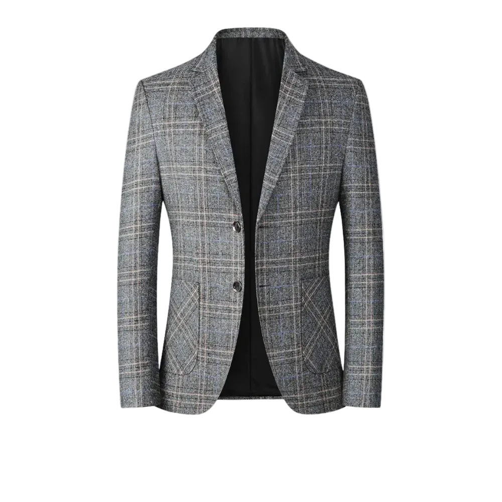 Men's Check Detail Blazer