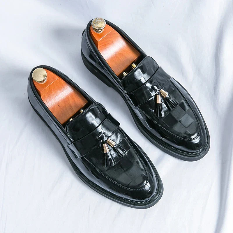 Men's Check Tassel Loafers