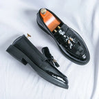 Men's Check Tassel Loafers