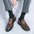 Men's Check Tassel Loafers