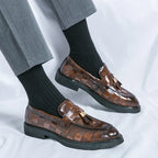 Men's Check Tassel Loafers