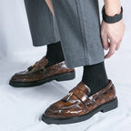 Men's Check Tassel Loafers