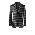 Men's Check Three Button Blazer