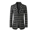 Men's Check Three Button Blazer