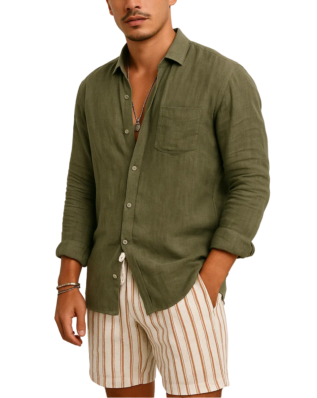 Men's Chest Pocket Button Shirt