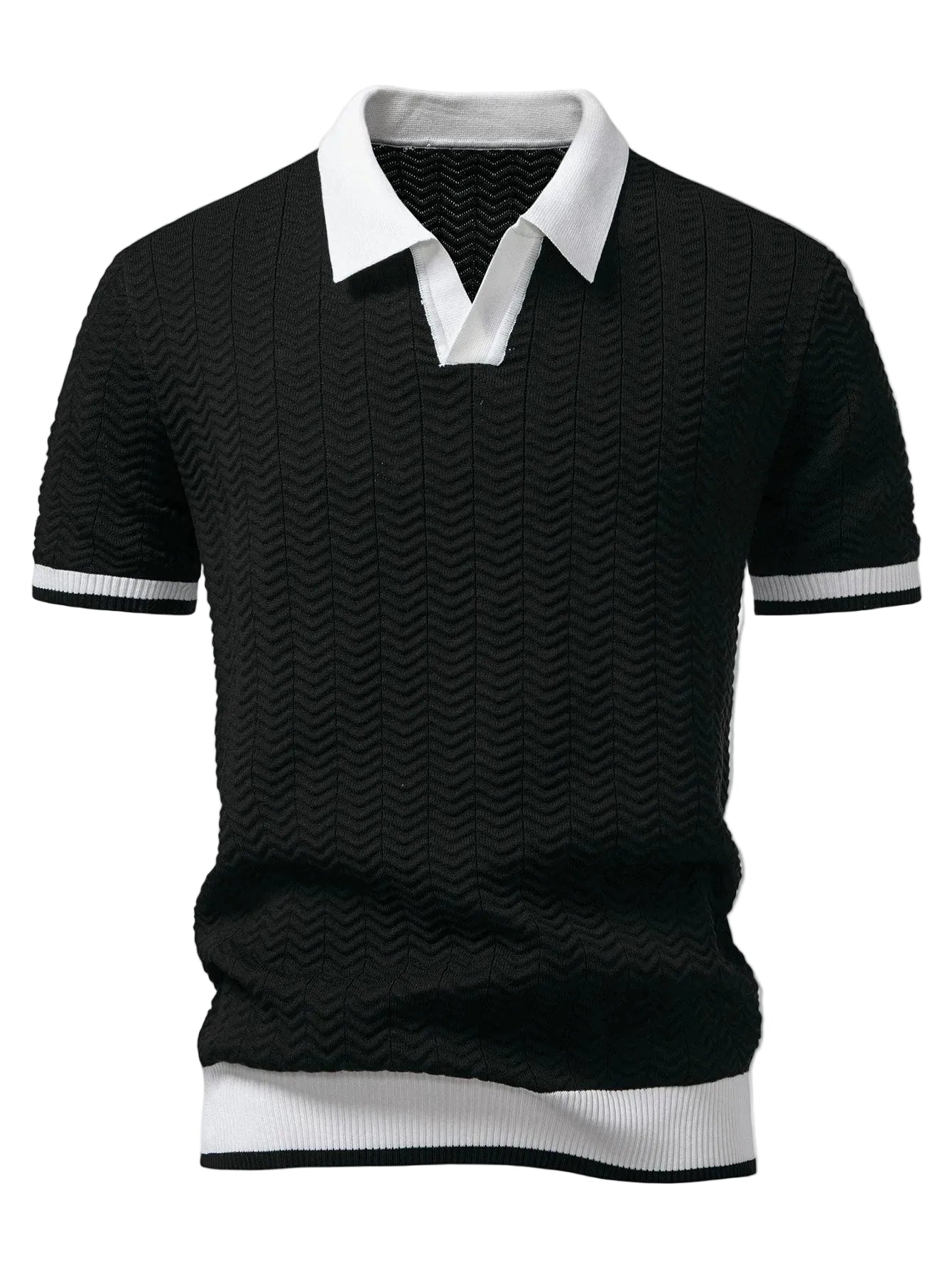 Men's Chevron Detail Polo Shirt