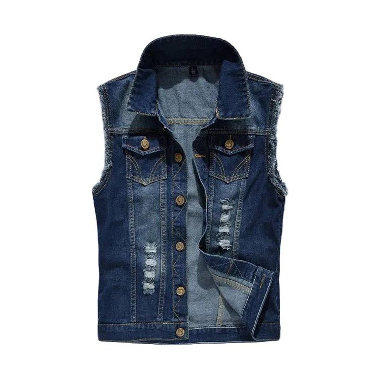 Men's Collared Sleeveless Vest