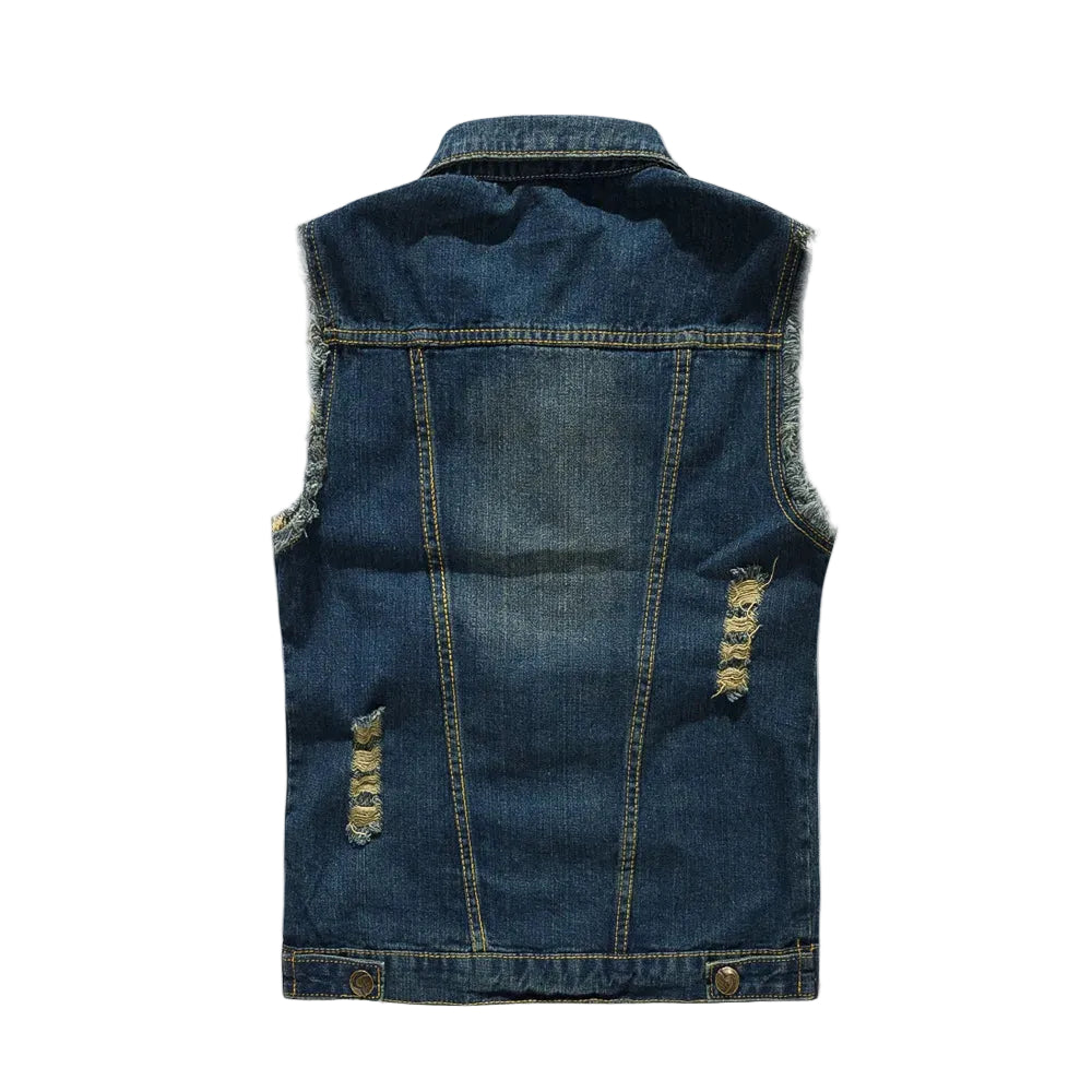 Men's Collared Sleeveless Vest