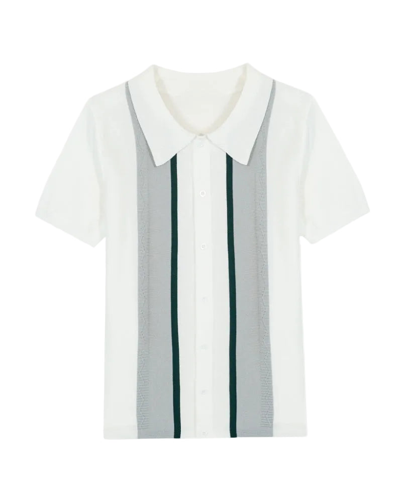 Men's Contrast Panel Polo Shirt
