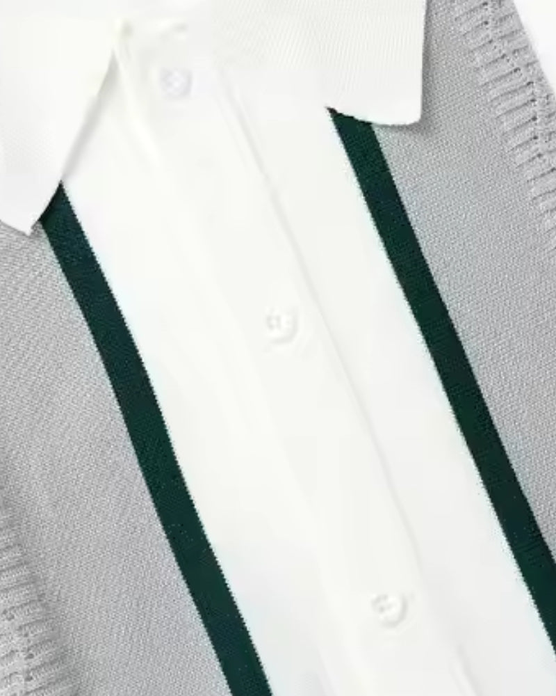 Men's Contrast Panel Polo Shirt