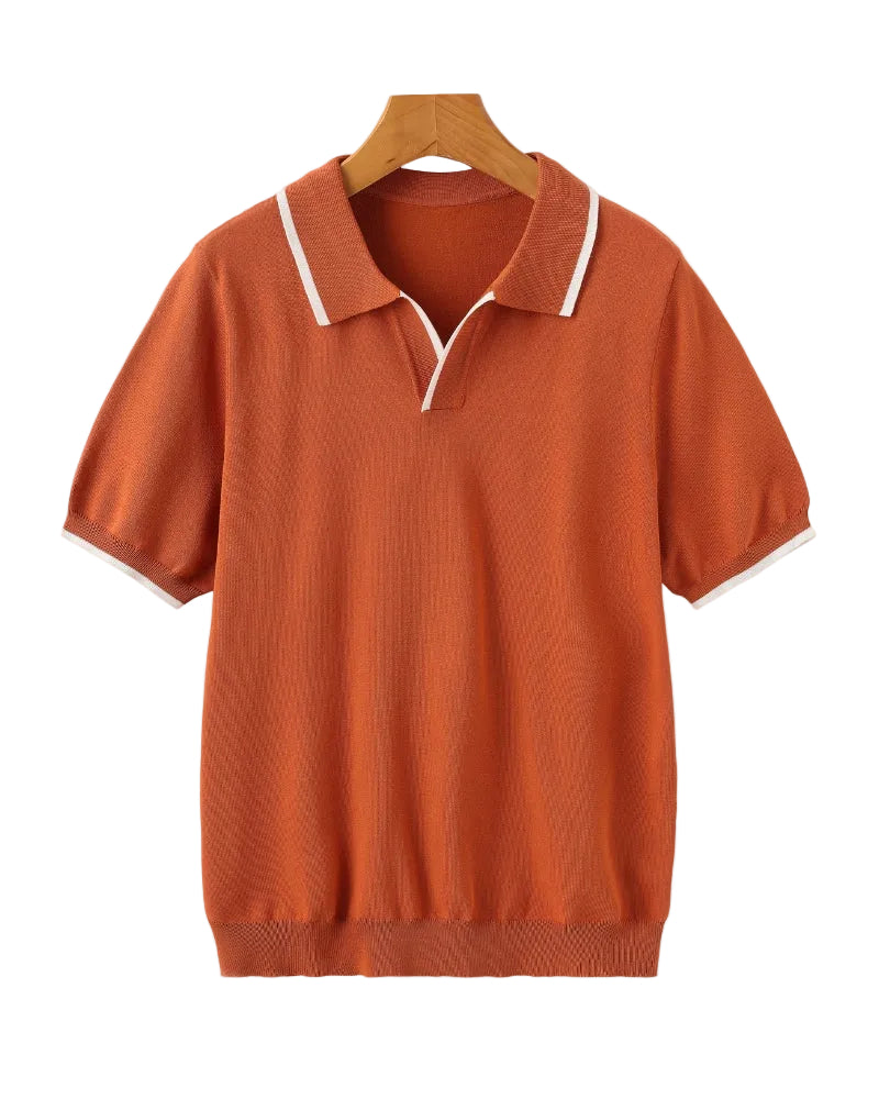 Men's Contrast Trim Polo Shirt