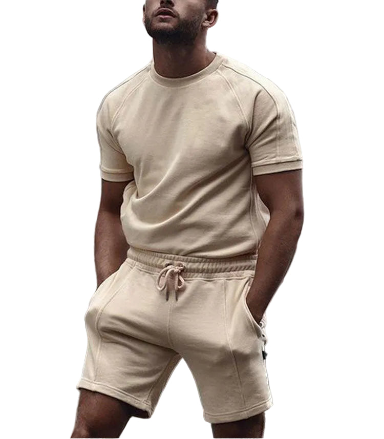 Men's Crew Neck Shorts Set