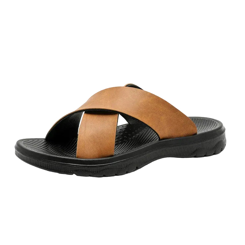 Men's Cross-Strap Slide Sandals