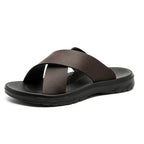 Men's Cross-Strap Slide Sandals